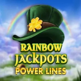 Rainbow Jackpots Power Lines online game logo by Red Tiger Gaming on llizarocasino.com